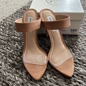 NEW!! Steve Madden Amaya Camel Nubuck Sandal Size 8
